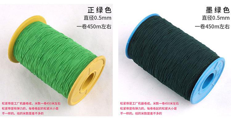 5mm包芯弹力线极细圆松紧绳缝纫底线橡皮筋松紧带大卷黑白彩色