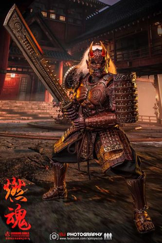 开箱darkcrowntoys武士机甲风燃魂系列赤鬼