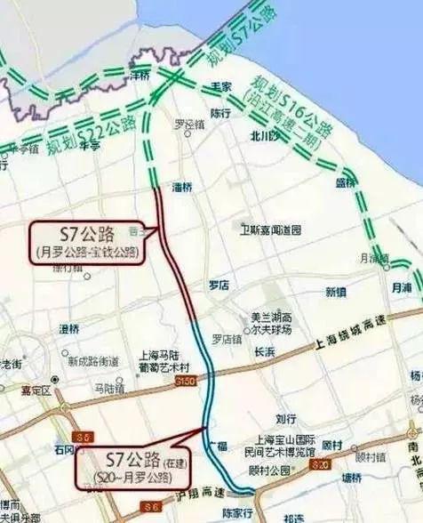 上海市的沪崇高速公路路线如下所示.