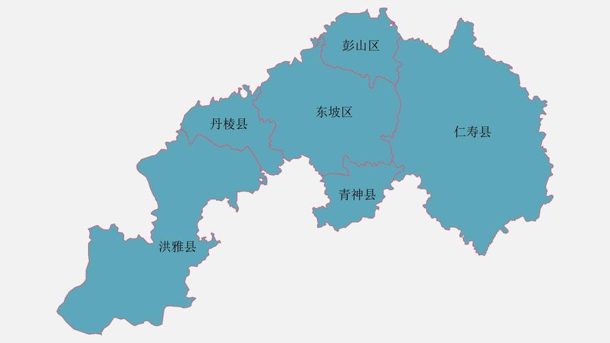 眉山地图高清全图矢量可编辑全市各县区行政区划地图
