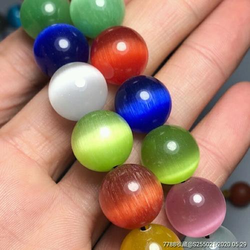 乡下老婆婆收藏的天然老猫眼石108颗朝珠