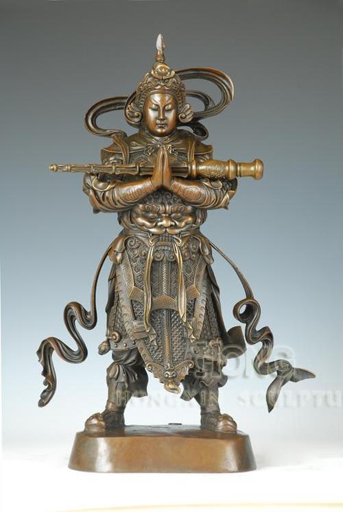 铜佛菩萨像 工艺收藏品 (韦驮菩萨铜像 韦陀天 cla-045) 鸿鑫雕塑