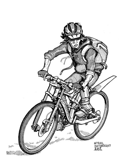 而且好久都没画山地车了