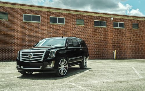 壁纸凯迪拉克,凯雷德,黑色高清宽屏:高清:全屏