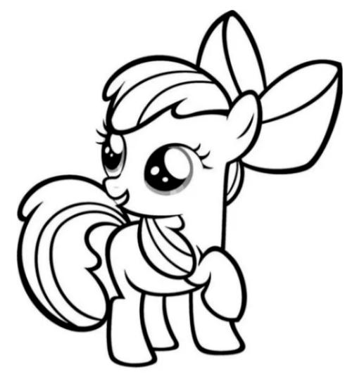 【简笔画】小马宝莉线稿素材