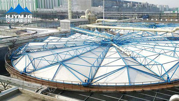 怎样才能保持反吊膜的稳固性?|膜结构|预应力|污水池