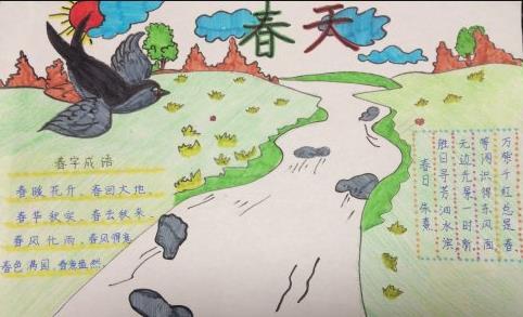 少儿绘画作品手抄报 手抄报版面设计图