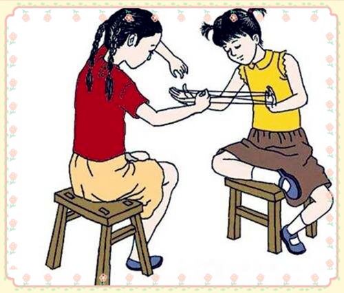 翻花绳,中国民间传统的儿童游戏.在中国不同的地域有不同的称法