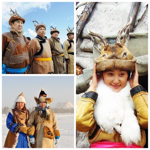 鄂伦春人的服装很特别,他们喜欢穿皮衣,戴皮帽.