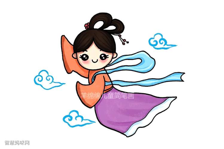 可爱的嫦娥简笔画教程