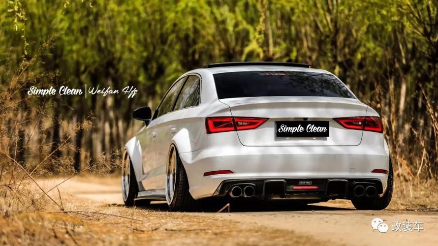 为爱车a3亲身定制手工宽体碳纤套件轻化车身,其气场不输奥迪s3!