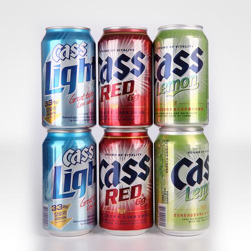 易拉罐装 听 24 355ml 口味任选 3 韩国进口 凯狮啤酒 cass 包邮
