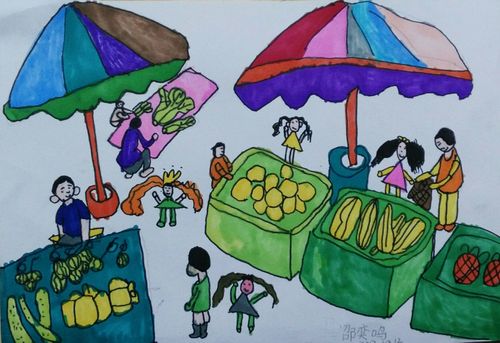 2017年秋季小画家班第五课《菜市场》