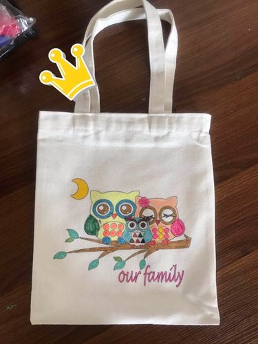 绘画帆布袋儿童diy手绘涂鸦包幼儿园手工环保棉布袋子