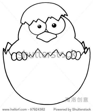 碎的鸡蛋壳简笔画