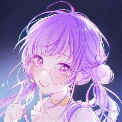 紫色系女生动漫头像