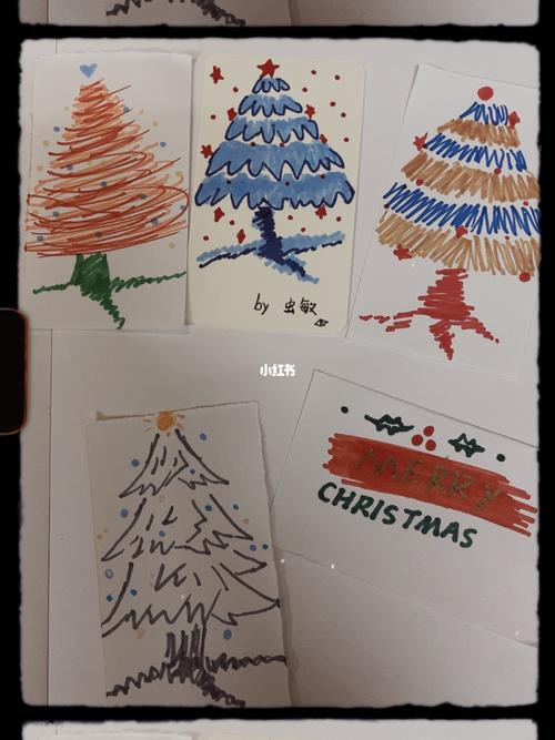 马克笔圣诞树90|手残党也能画_圣诞树_手残党_马克笔_绿色系_圣诞节