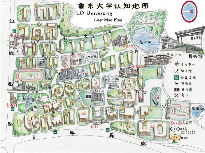 土木工程学院学子手绘鲁大地图-鲁东大学土木工程学院