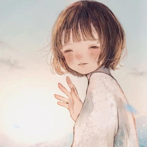 气质短发动漫女生头像 岁月还漫长终有一人陪你走四方