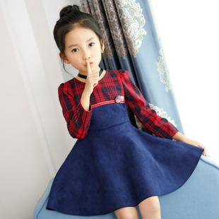 一件代发女童牛仔背带裙新款女孩裙子8-12岁9秋季10公主连7衣裙春