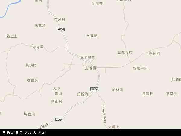 玄滩镇地图 - 玄滩镇电子地图 - 玄滩镇高清地图 - 2020年玄滩镇地图