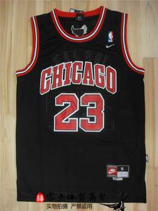新赛季nba球衣公牛队23号乔丹芝加哥黑色篮球服刺绣背心sw球迷版
