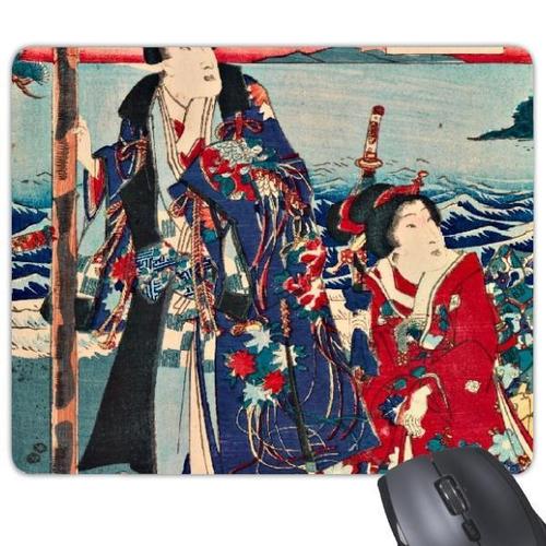 浮世绘日本传统和风风俗之君岛游图和服游戏防滑橡胶