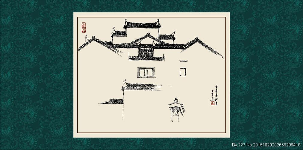 江南民居设计图__绘画书法_文化艺术_设计图库_昵图网nipic.com