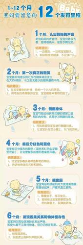 一张图告诉你:0-12个月宝宝的发育里程碑
