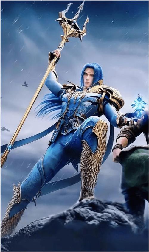 对比漫画版本的长发"海神唐三",真的对比明显,这建模太拉跨了