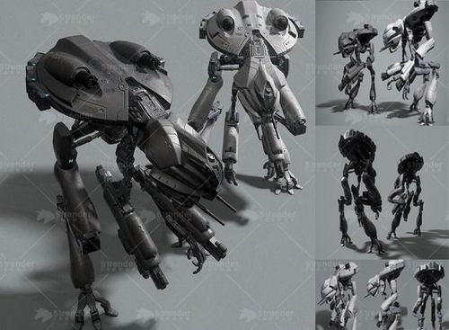 次时代科幻机器人模型 次时代科幻机器人 次时代岗哨机器人 战争机器