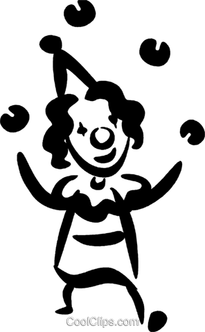 小丑 免版税矢量剪贴画插图