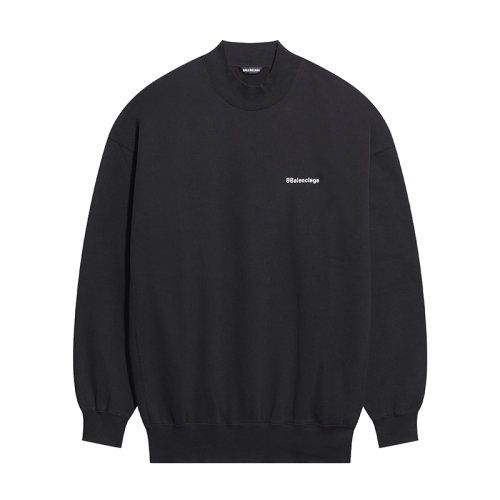 BALENCIAGA卫衣,巴黎世家卫衣真假细节 balenciaga/巴黎世家 21年秋冬新款 bb corp系列 男士黑色棉质卫衣