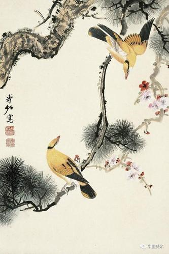 爱新觉罗·溥佐花鸟画作品