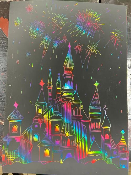 城堡刮画98 11566用铅笔画出底稿(要轻一点哦03)也可以直接上