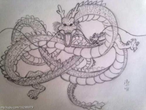 会喷水的神龙简笔画