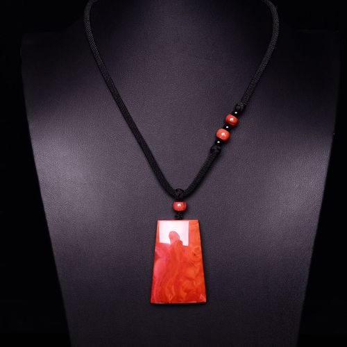 【宝玉石级】南红柿子红平安无事牌挂件