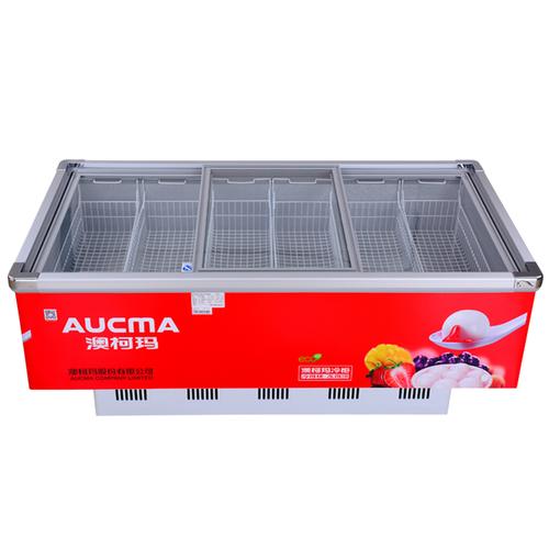 aucma/澳柯玛sc/sd-728g卧式岛柜展示柜商用大容量冰柜冷藏冷冻柜