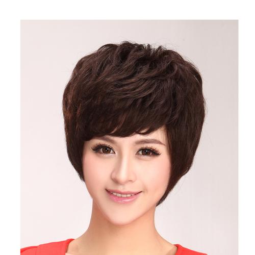 中高档化纤材质假发 女士假发套 颜色多样