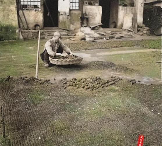 彩色老照片:看看老北京80年前摇煤球的故事