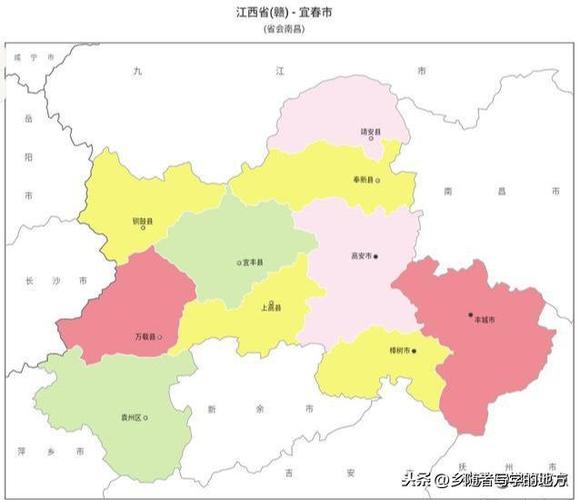 2020中国最新行政区划——江西省