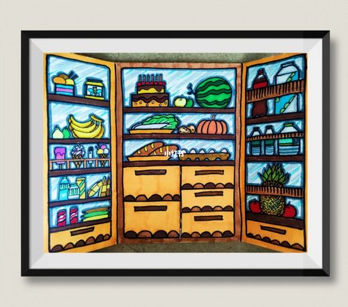 [儿童画-手工]冰箱_手工制作_儿童画_冰箱_创意美术_素描_少儿创意