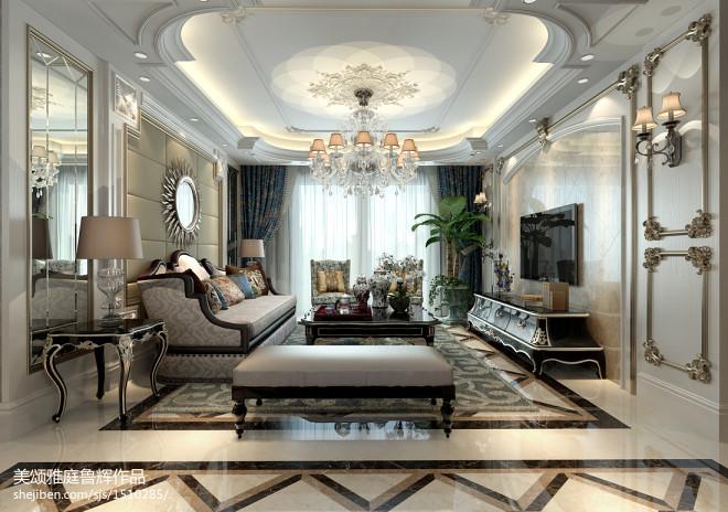 家装室内设计欧式沙发背景墙装修效果图