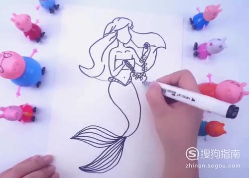 如何画简笔画小美人鱼