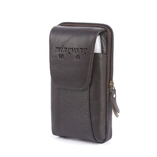 领头鸟真皮手机腰包男士55寸60寸63寸65寸72寸穿皮带手机腰包男