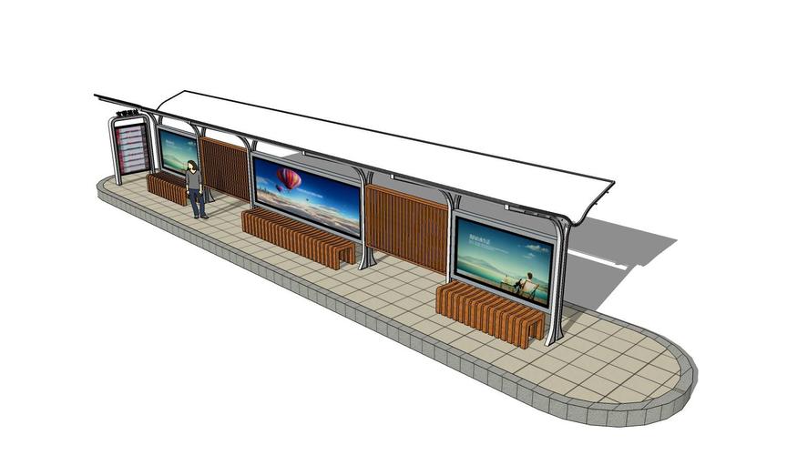 公交站台 公交站 候车亭