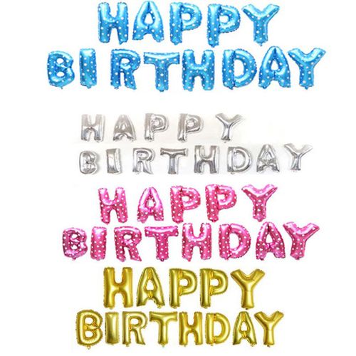 HappyBirthday图片,birthday图片 happybirthday生日快乐字母气球多色可选派对布置客厅