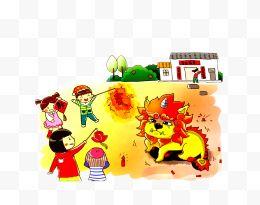 新年卡通可爱年兽