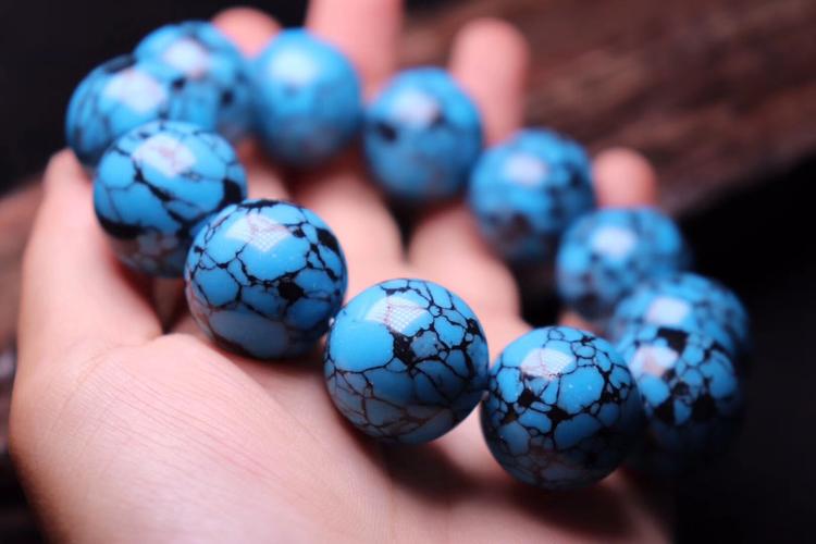 纯天然正品原矿乌兰花绿松石手串手链佛珠108颗高瓷料细盘完包浆