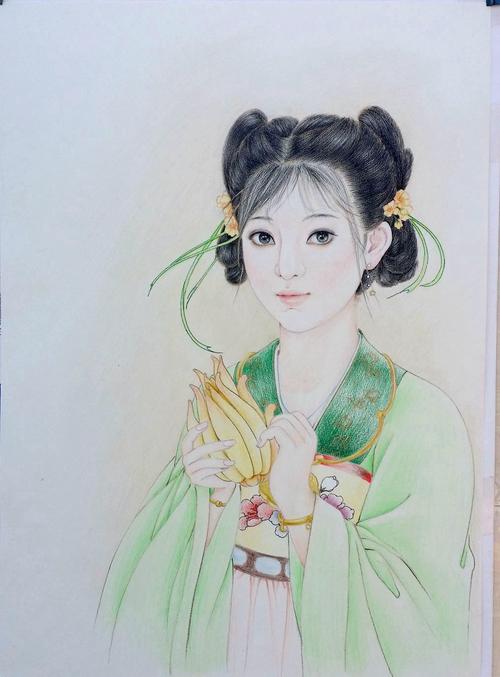 原创彩铅古风仕女|纯艺术|绘画|盛世江山 - 原创作品 - 站酷 (zcool)